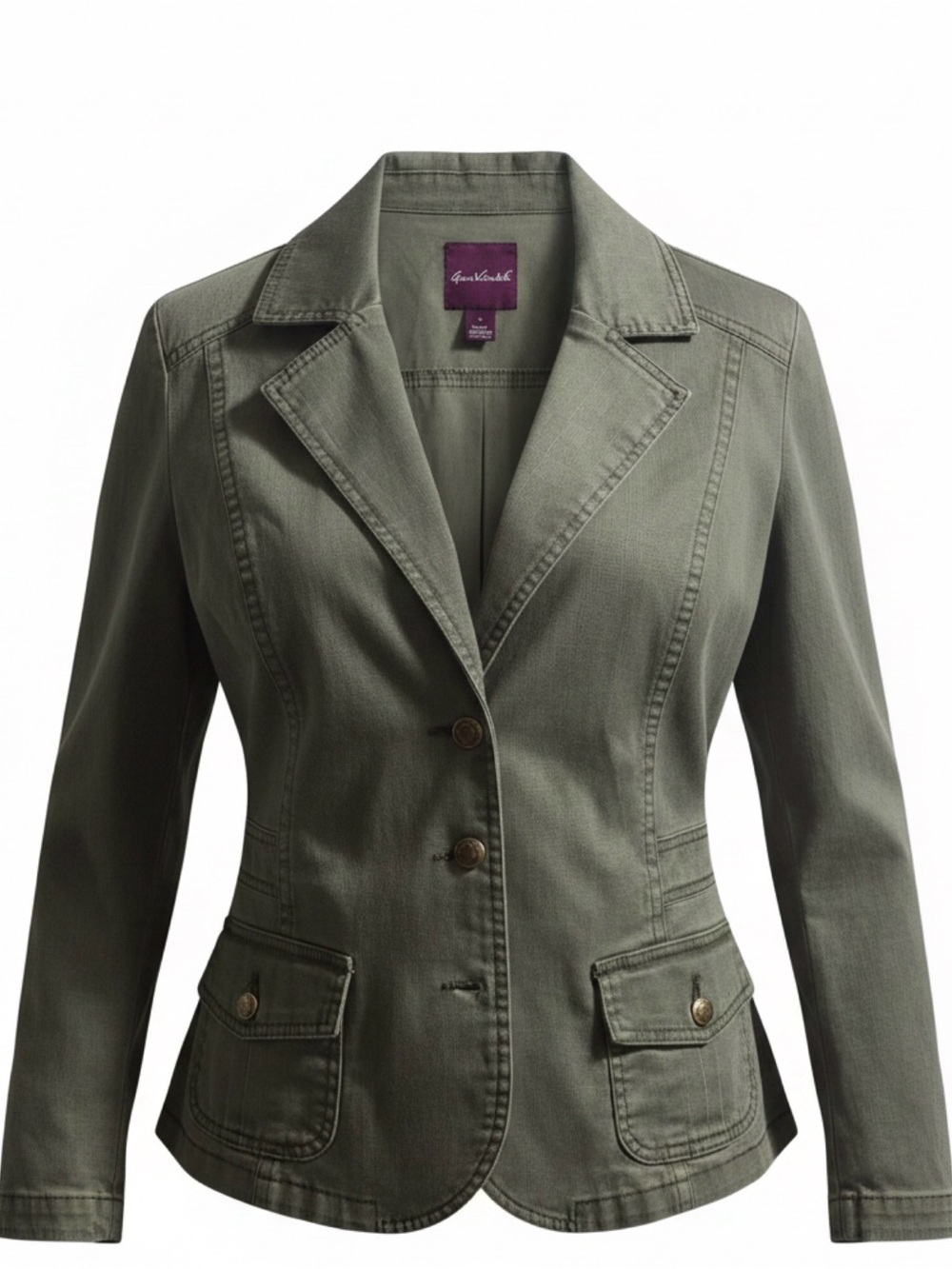 Gloria Vanderbilt Olive Green Jean Jacket